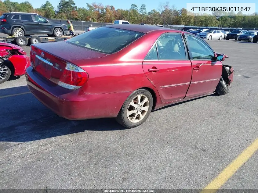 4T1BE30K35U011647 2005 Toyota Camry Xle
