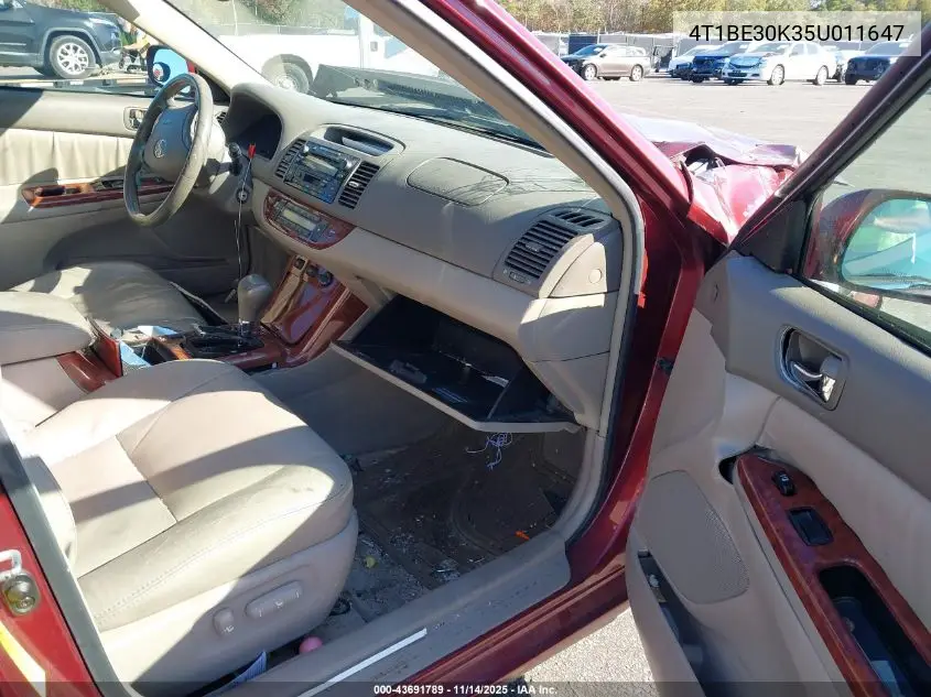 4T1BE30K35U011647 2005 Toyota Camry Xle