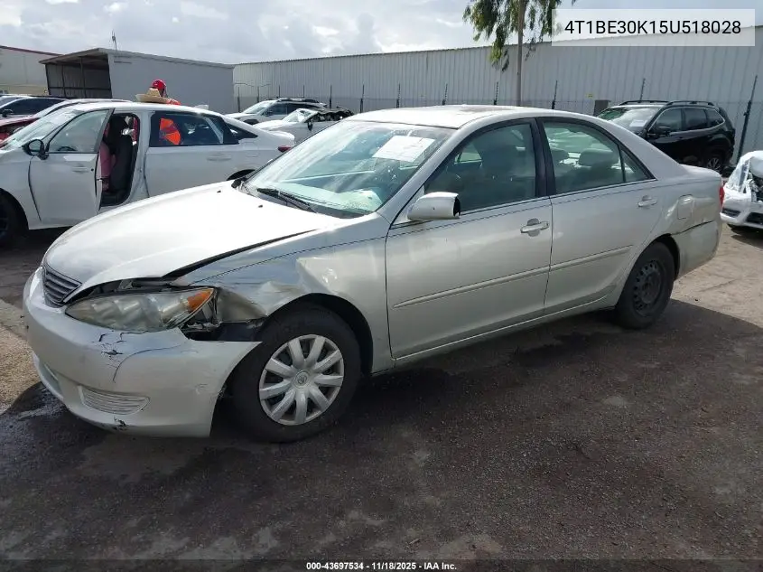 4T1BE30K15U518028 2005 Toyota Camry Le