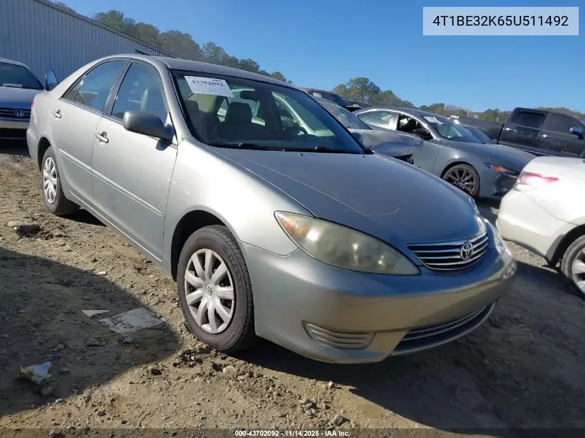 4T1BE32K65U511492 2005 Toyota Camry Le