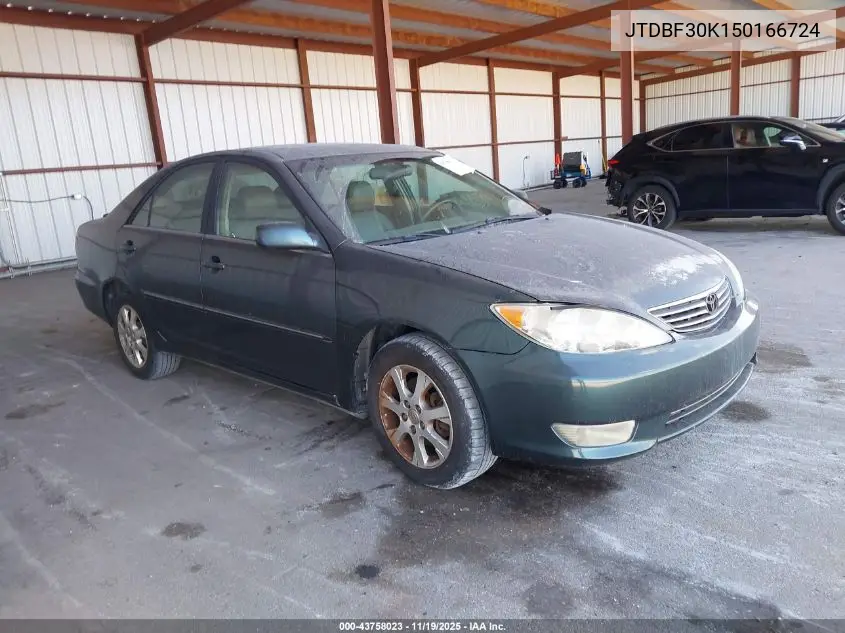 JTDBF30K150166724 2005 Toyota Camry Xle V6