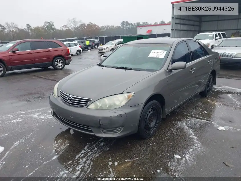4T1BE30K25U944326 2005 Toyota Camry Le