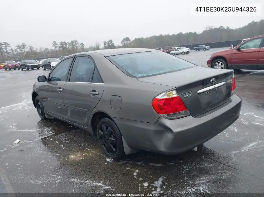 4T1BE30K25U944326 2005 Toyota Camry Le