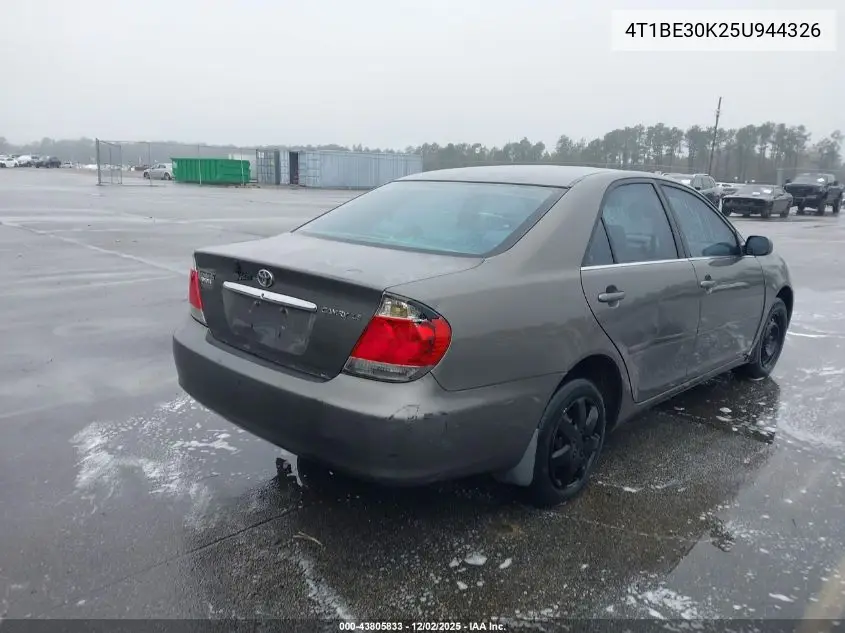 4T1BE30K25U944326 2005 Toyota Camry Le