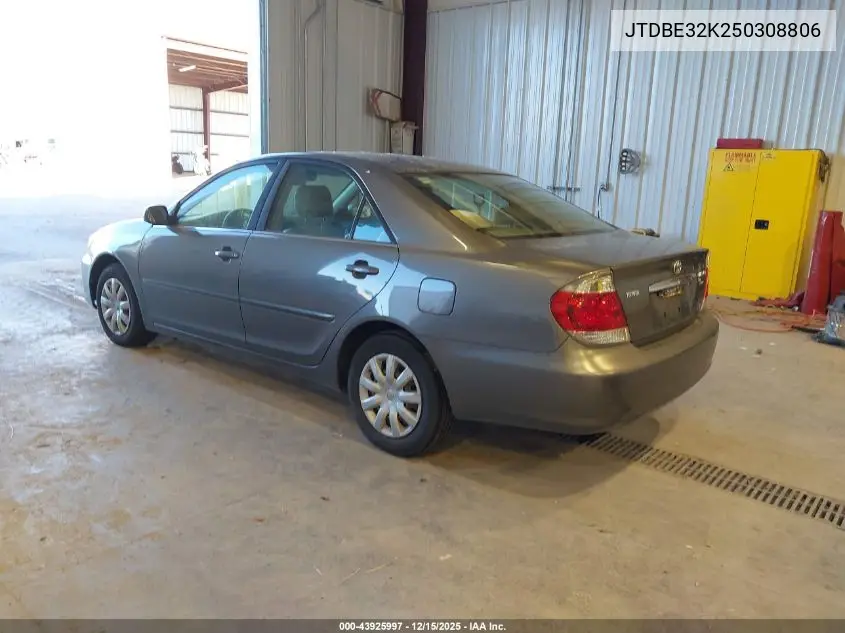 JTDBE32K250308806 2005 Toyota Camry Le