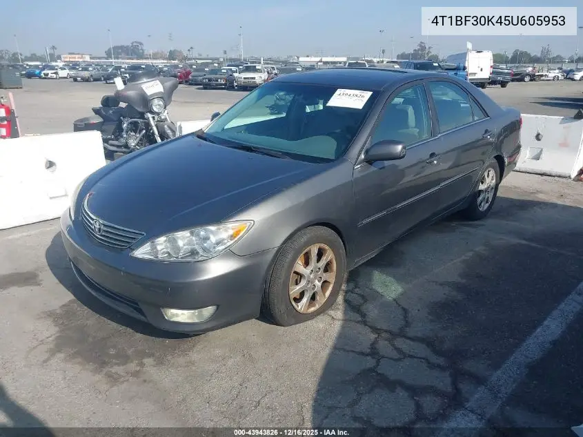 4T1BF30K45U605953 2005 Toyota Camry Xle V6
