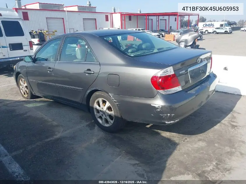 4T1BF30K45U605953 2005 Toyota Camry Xle V6