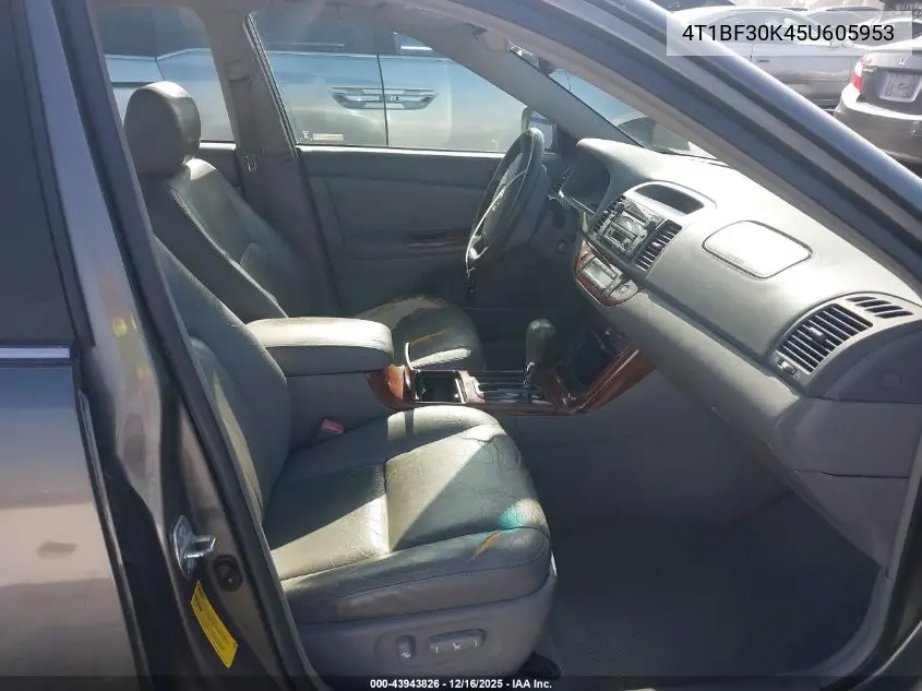 4T1BF30K45U605953 2005 Toyota Camry Xle V6
