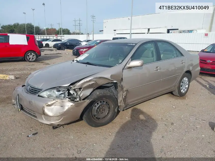 4T1BE32KX5U410049 2005 Toyota Camry Le