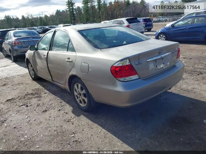 4T1BF32K25U617564 2005 Toyota Camry Xle V6