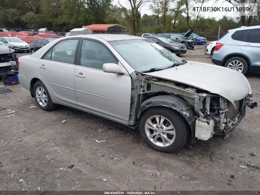 4T1BF30K16U118596 2006 Toyota Camry Le V6