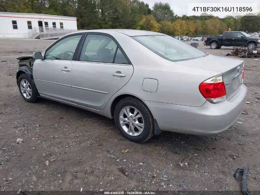 4T1BF30K16U118596 2006 Toyota Camry Le V6