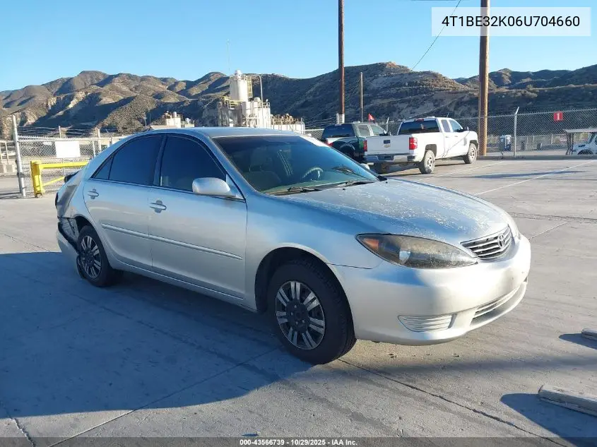 4T1BE32K06U704660 2006 Toyota Camry Le