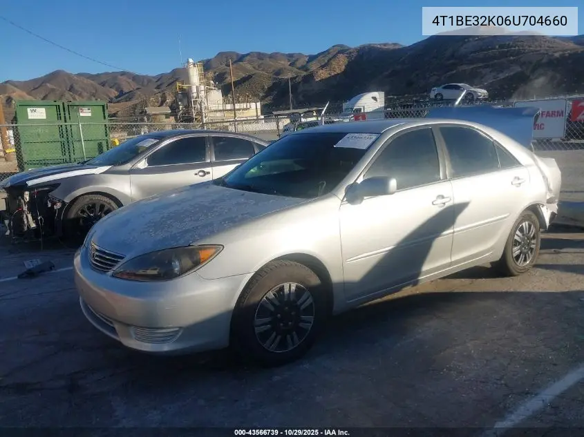 4T1BE32K06U704660 2006 Toyota Camry Le