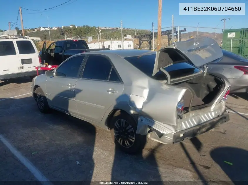 4T1BE32K06U704660 2006 Toyota Camry Le