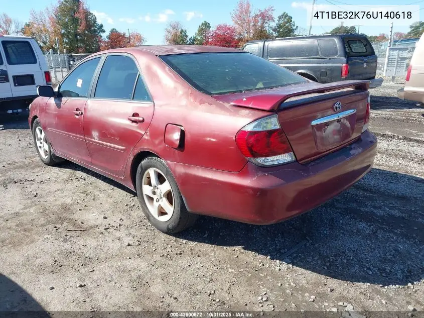 4T1BE32K76U140618 2006 Toyota Camry Se