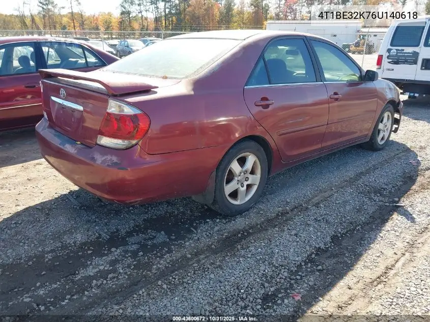 4T1BE32K76U140618 2006 Toyota Camry Se