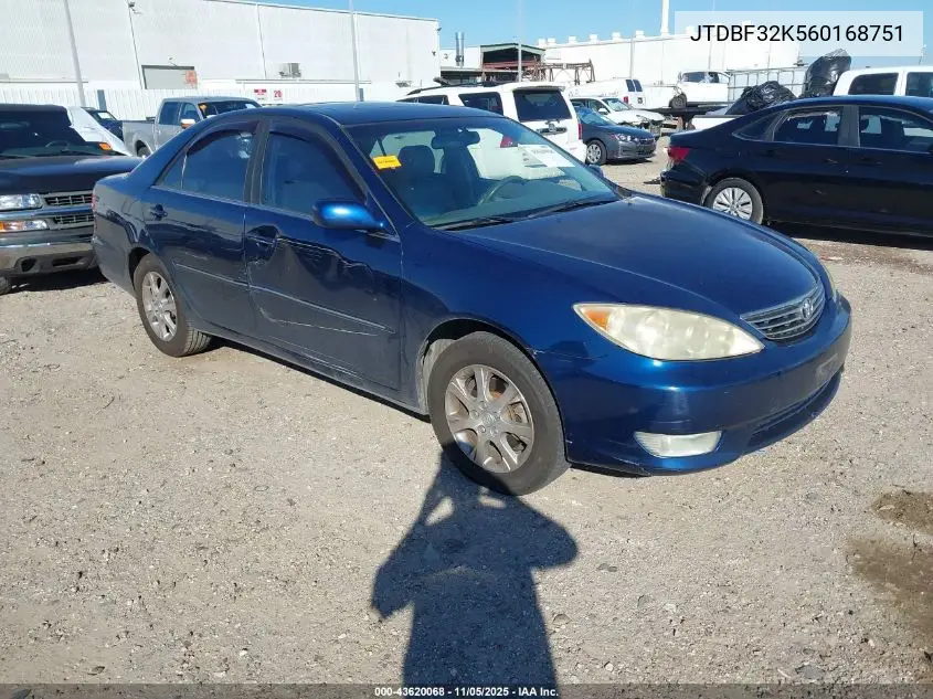 JTDBF32K560168751 2006 Toyota Camry Xle V6