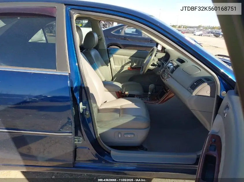 JTDBF32K560168751 2006 Toyota Camry Xle V6