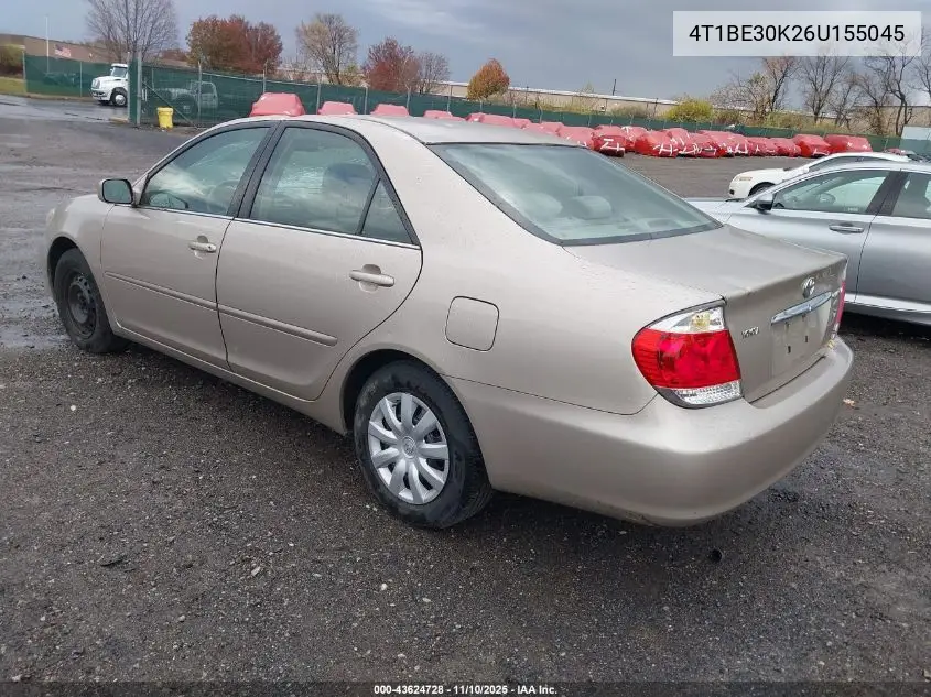 4T1BE30K26U155045 2006 Toyota Camry Le
