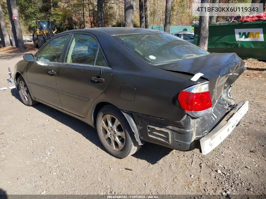 4T1BF30KX6U119343 2006 Toyota Camry Xle V6