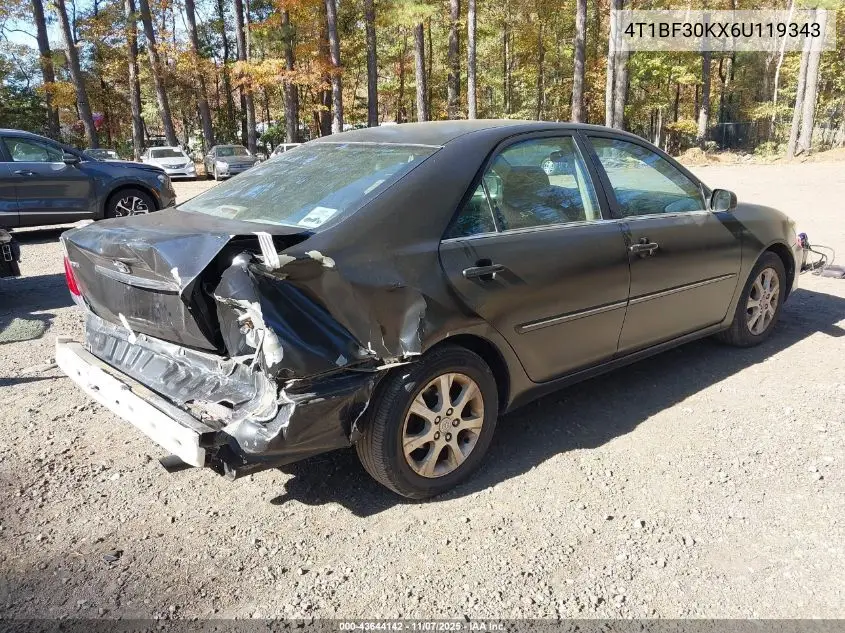 4T1BF30KX6U119343 2006 Toyota Camry Xle V6