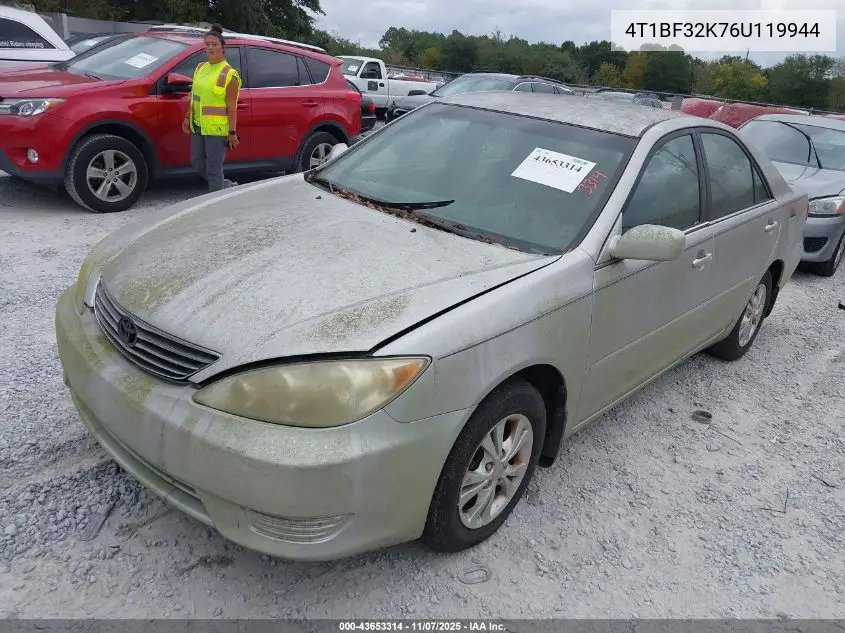 4T1BF32K76U119944 2006 Toyota Camry Le V6
