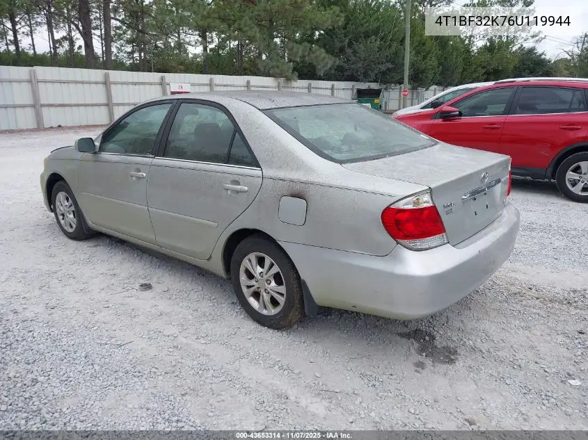 4T1BF32K76U119944 2006 Toyota Camry Le V6