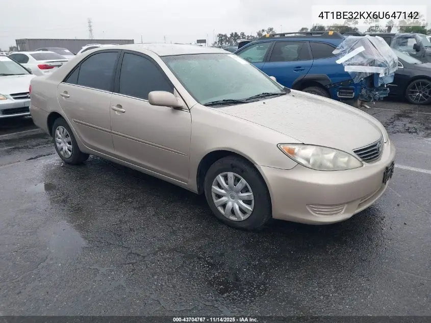 4T1BE32KX6U647142 2006 Toyota Camry Le