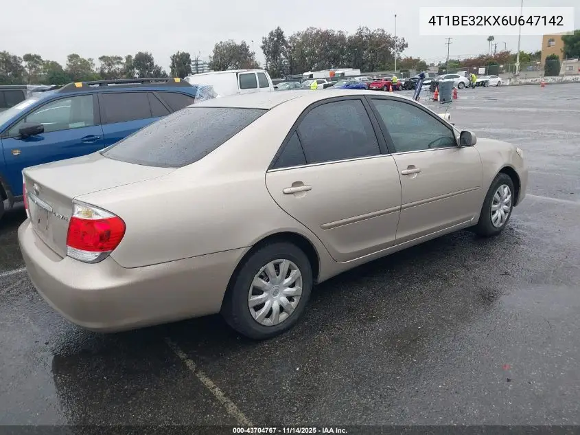 4T1BE32KX6U647142 2006 Toyota Camry Le