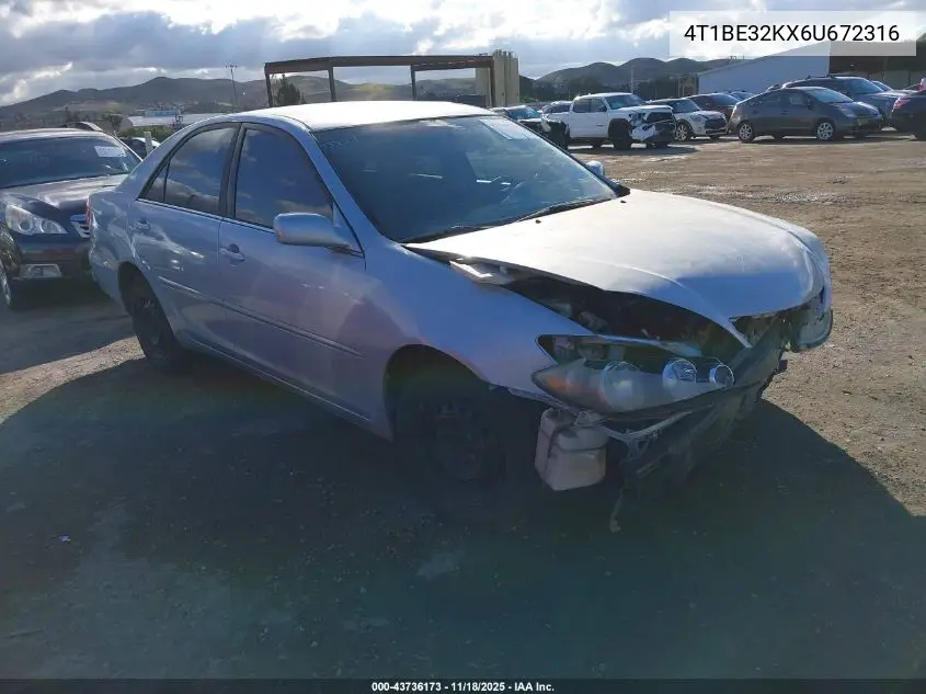 4T1BE32KX6U672316 2006 Toyota Camry Le