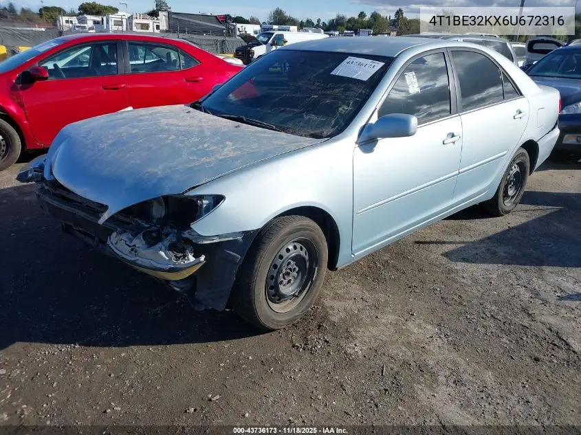 4T1BE32KX6U672316 2006 Toyota Camry Le