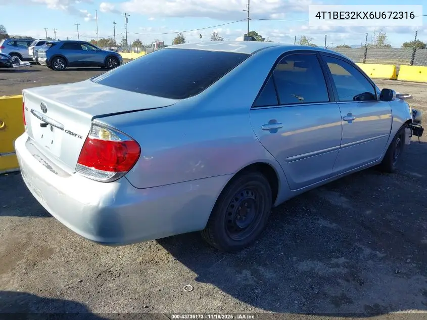 4T1BE32KX6U672316 2006 Toyota Camry Le