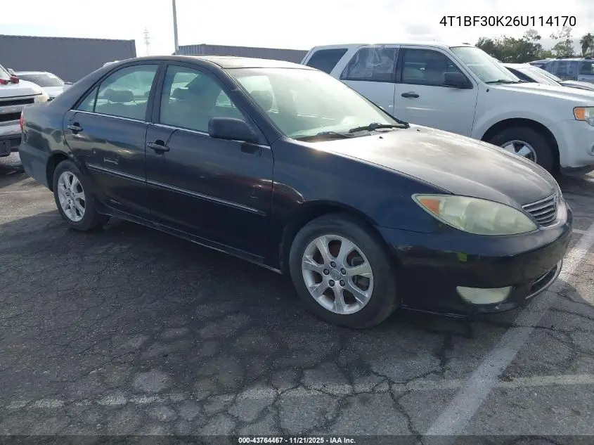 4T1BF30K26U114170 2006 Toyota Camry Xle V6