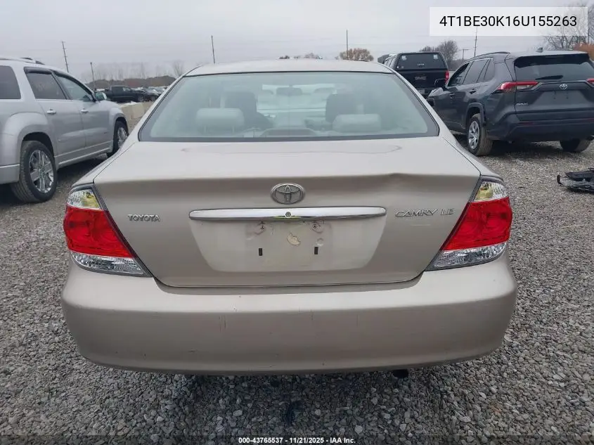 4T1BE30K16U155263 2006 Toyota Camry Le