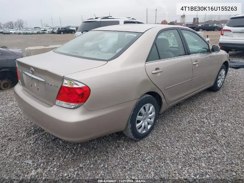 4T1BE30K16U155263 2006 Toyota Camry Le
