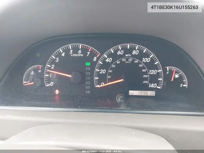 4T1BE30K16U155263 2006 Toyota Camry Le