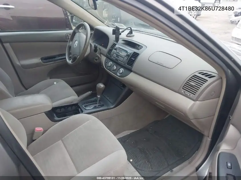 4T1BE32K86U728480 2006 Toyota Camry Le