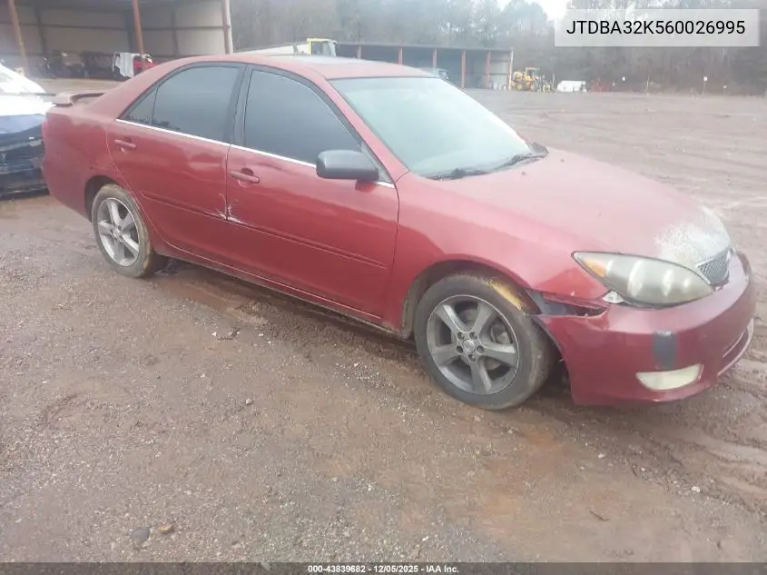 JTDBA32K560026995 2006 Toyota Camry Se V6