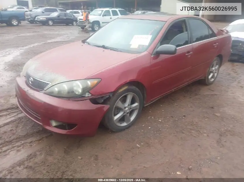 JTDBA32K560026995 2006 Toyota Camry Se V6