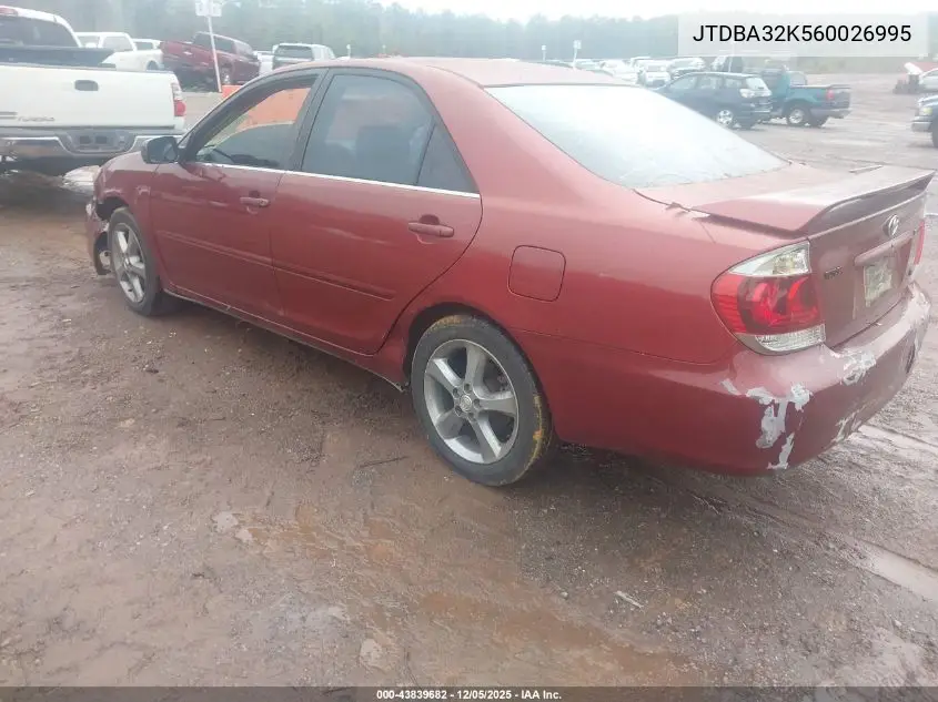 JTDBA32K560026995 2006 Toyota Camry Se V6