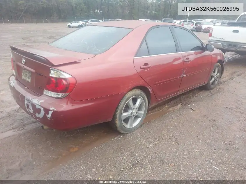 JTDBA32K560026995 2006 Toyota Camry Se V6