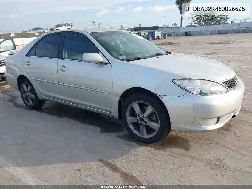JTDBA32K460026695 2006 Toyota Camry Se V6