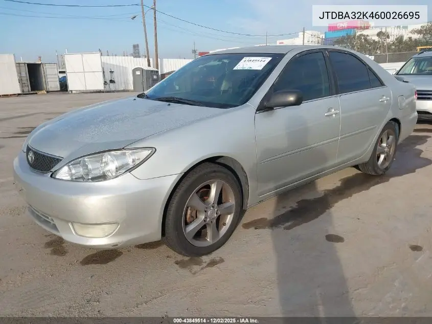 JTDBA32K460026695 2006 Toyota Camry Se V6