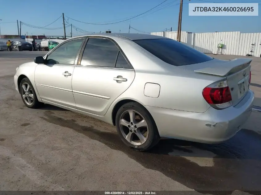 JTDBA32K460026695 2006 Toyota Camry Se V6