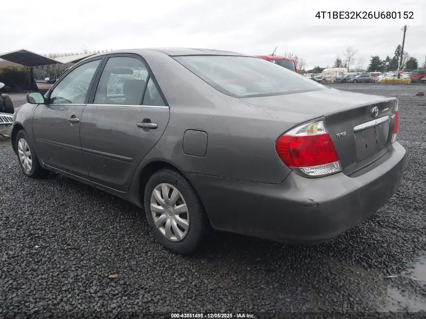 4T1BE32K26U680152 2006 Toyota Camry Std