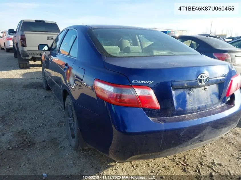 4T1BE46K87U060455 2007 Toyota Camry Le/Se