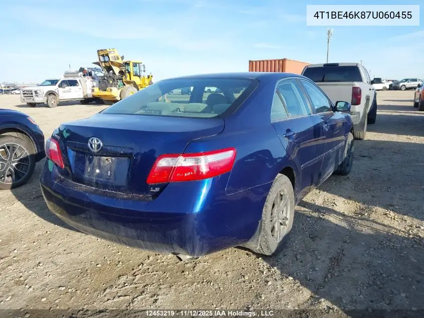 4T1BE46K87U060455 2007 Toyota Camry Le/Se