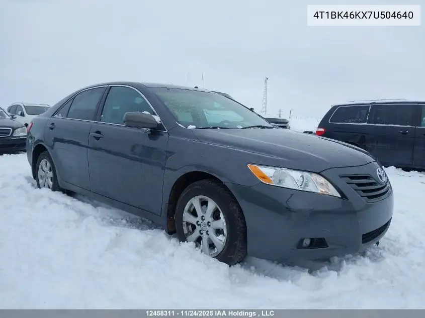 4T1BK46KX7U504640 2007 Toyota Camry Le V6/Se V6/Xle V6