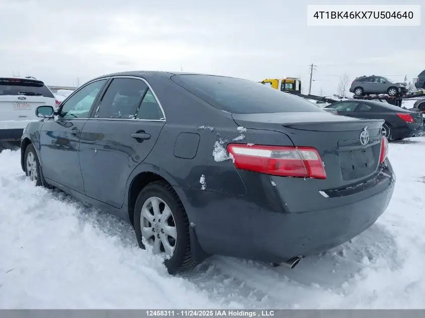 4T1BK46KX7U504640 2007 Toyota Camry Le V6/Se V6/Xle V6